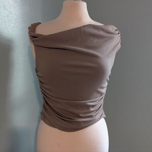 Abercrombie & Fitch Taupe Women's Blouse